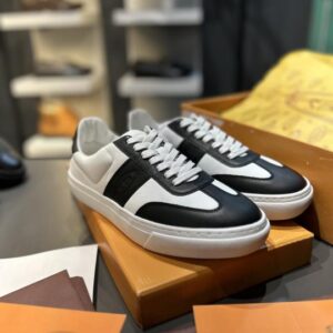 TOD_S LEATHER LOW TOP SNEAKERS WHITE BLACK