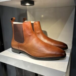 Donn-Marc 100% Geniune leather Chelsea Boot Tan 085