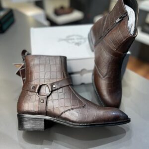 Donn-Marc Cuban heel Geniune Leather Chelsea BROWN 8602