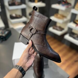 Donn-Marc Cuban heel Geniune Leather Chelsea BROWN 8602