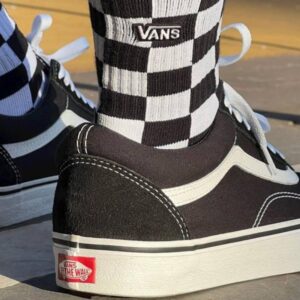 Vans Old Skool Black White for Girls 7A Premium Sneakers(D-1173)