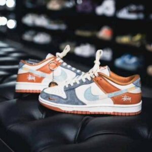 NIK_E SB DUNK STUSSY GREY ORANGE FIX