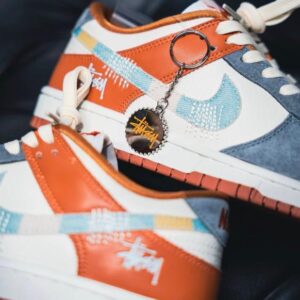 NIK_E SB DUNK STUSSY GREY ORANGE FIX