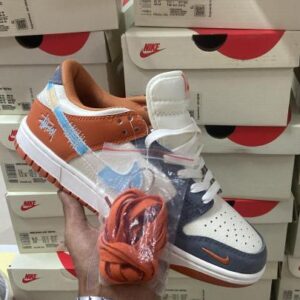 NIK_E SB DUNK STUSSY GREY ORANGE FIX