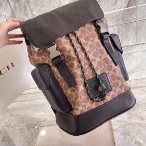 Coach_CB_Apricot-Black_Rivington_ColorBlock_Unisex_Backpack_With_DustCover