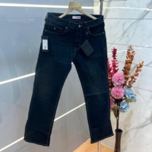 Prad a Green Shade Straight Fit Premium Imported Stretchable Lycra Fabric Denim with Printed Logo 3714