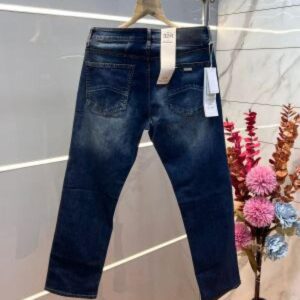 Arman i Exchange Blue Shade Straight fit Premium Imported Stretchable lycra fabric Denim with Metal Logo 3609