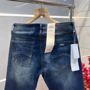 Arman i Exchange Blue Shade Straight fit Premium Imported Stretchable lycra fabric Denim with Metal Logo 3609