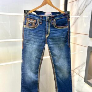 True Religion Imported Blue Super Premium Denim With Brand Box Packing And Carry Bag F3449-B1