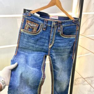 True Religion Imported Blue Super Premium Denim With Brand Box Packing And Carry Bag F3449-B1
