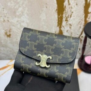 Celine Premium Tri-fold Wallet With Original Box (Brown 9094-2)