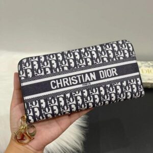 Dio_r Oblique Zip Around Monogram Wallet With Box (AAA60017)